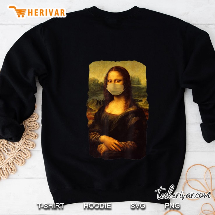 Mona Lisa Face Mask Leonardo Davinci Funny Mask Sweatshirt