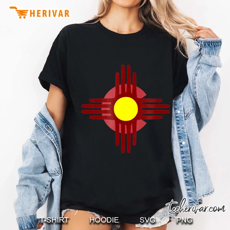 New Mexico Colorado Zia State Flag Gifts Men Women Ladies Tee