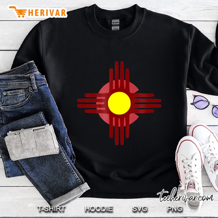 New Mexico Colorado Zia State Flag Gifts Men Women Sweatshirt