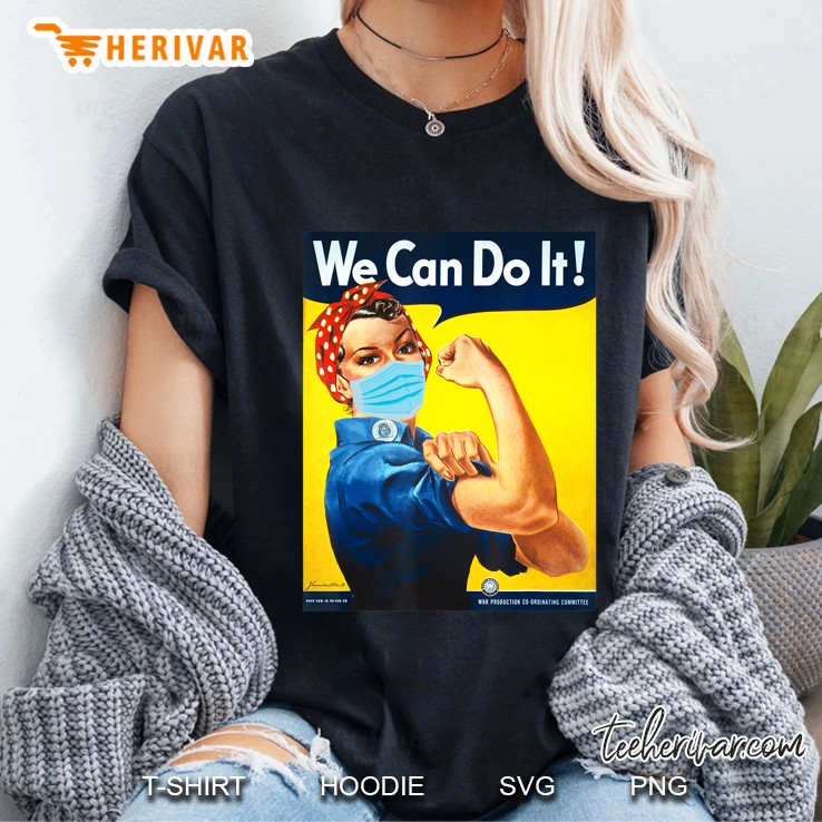 Rosie The Riveter Face We Can Do It Face Mask Edition Hoodie