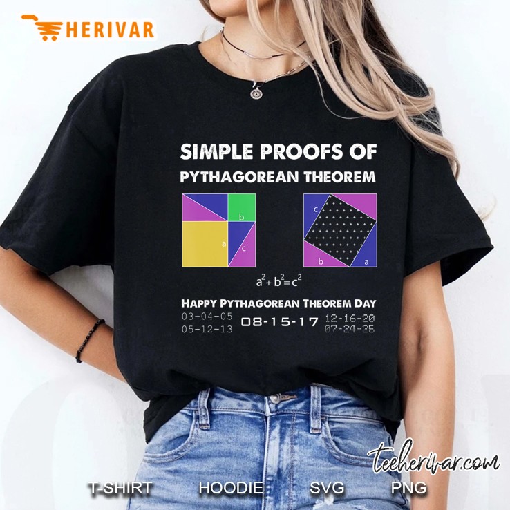 Simple Proofs Of Pythagorean Theorem Ladies Tee