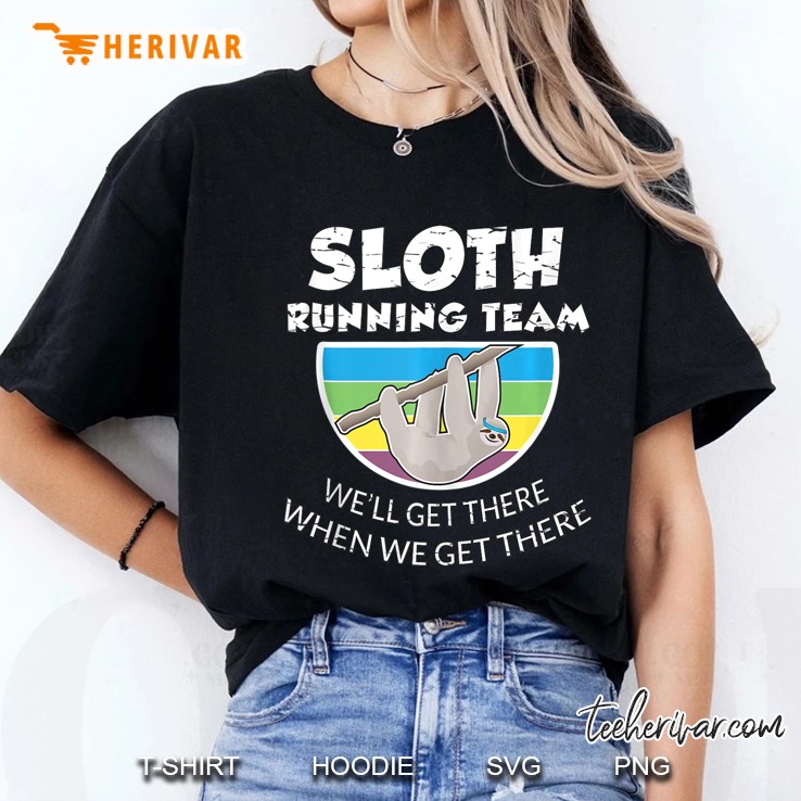 Sloth Running Team Shirts Funny Gift For Slow Runners Ladies Tee