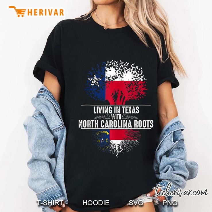 Texas Home North Carolina Roots State Tree Flag Art Gift Tank Top Ladies Tee