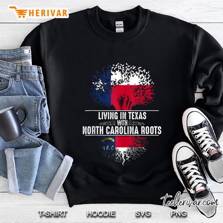 Texas Home North Carolina Roots State Tree Flag Art Gift Tank Top Sweatshirt