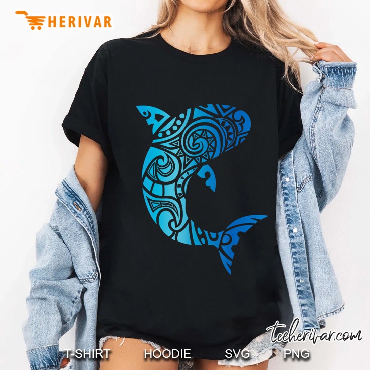 Tribal Style Hawaii Mano Shark Lover Week Beach Gift Ladies Tee