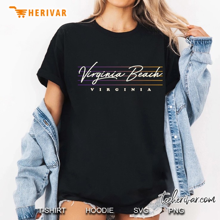 Virginia Beach Virginia Retro Style Ladies Tee