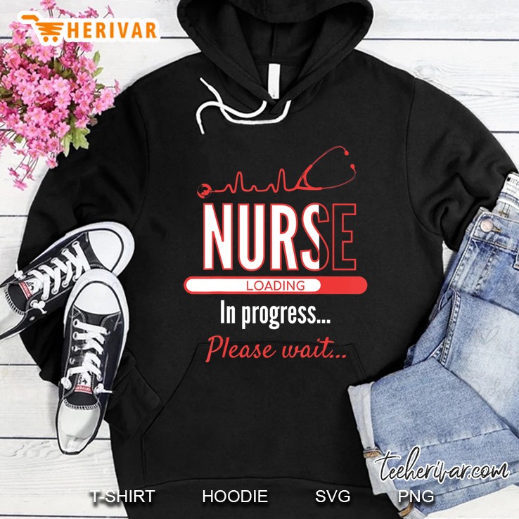 Women Nurse In Progress Funny Nurse Gift Hoodie