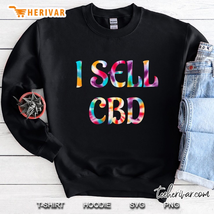 Womens I Sell Cbd, Cbd Oil Gift Hemp Tie Dye Text V-Neck Mugs