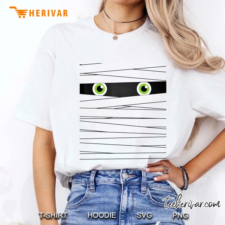 Easy Halloween Costume - Mummy Wrap Face Ladies Tee