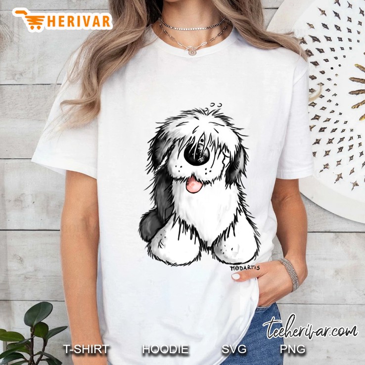 Happy Old English Sheepdog Tshirt For A Dog Or Bobtail Lover Ladies Tee