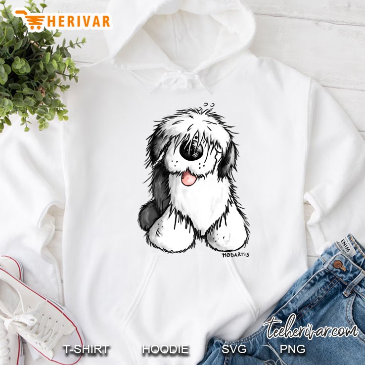 Happy Old English Sheepdog Tshirt For A Dog Or Bobtail Lover Hoodie