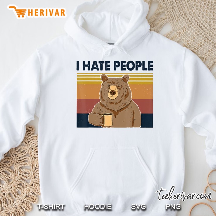 I Hate People Bear Vintage Mugs