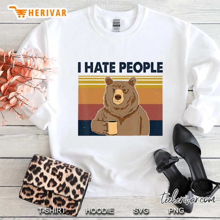 I Hate People Bear Vintage Mugs