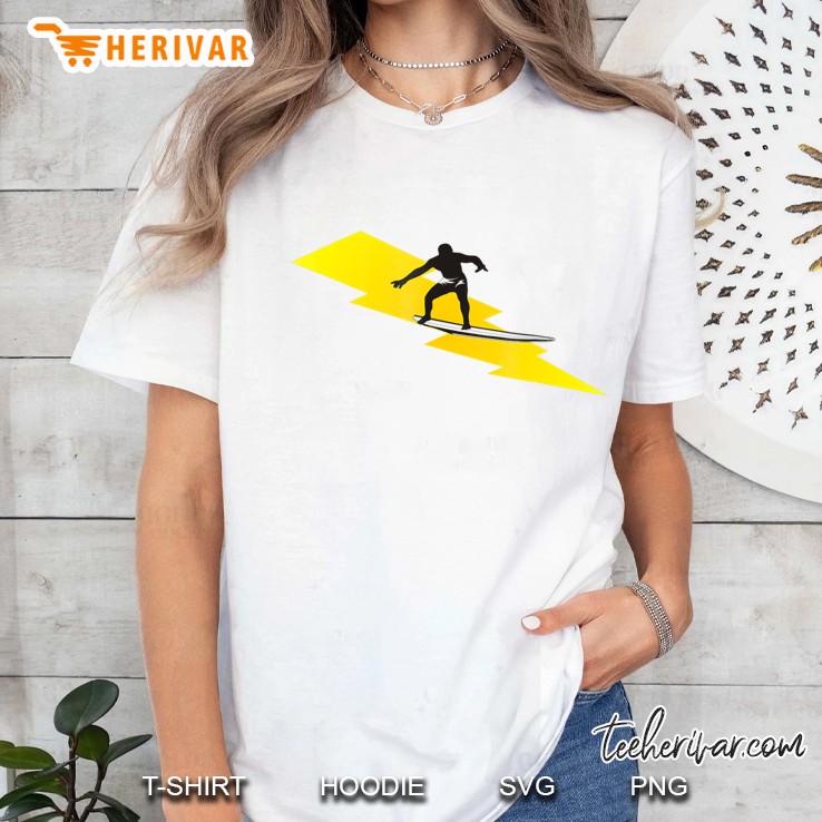Lightning Bolt Surf Shirt For Men, Women, Boys And Girls Ladies Tee