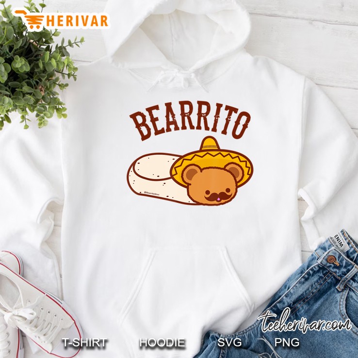 Mexican Bearrito - Teddy Bear Burrito With Mustache Hoodie