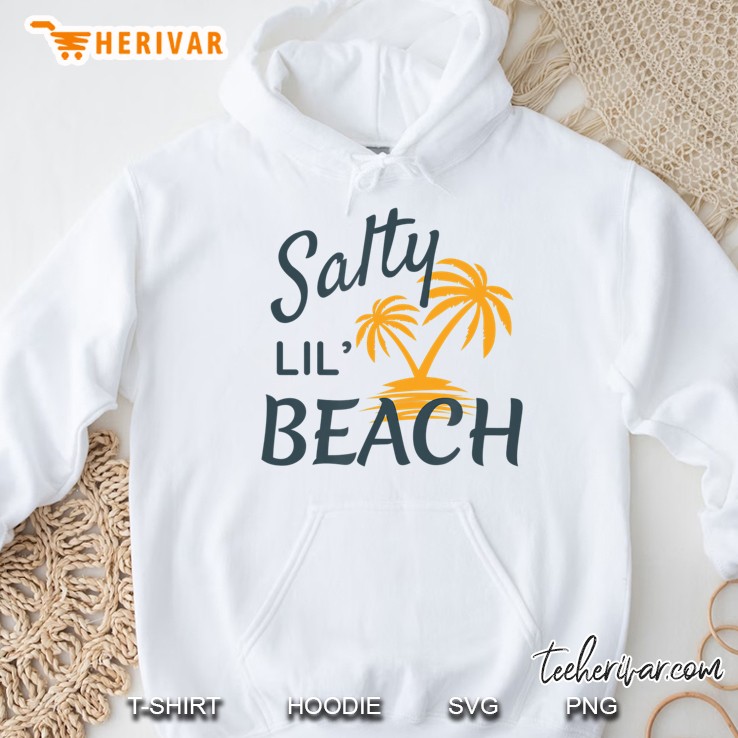 Salty Lil Beach Cute Summer Vacation Palm Tree Hoodie