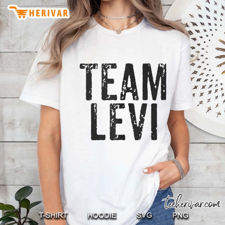 Team Levi Black Distressed Vintage Design Baseball Football Tank Top Ladies Tee