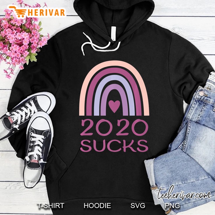 2020 Sucks Statement Funny Sarcastic Saying With Rainbow Premium Hoodie