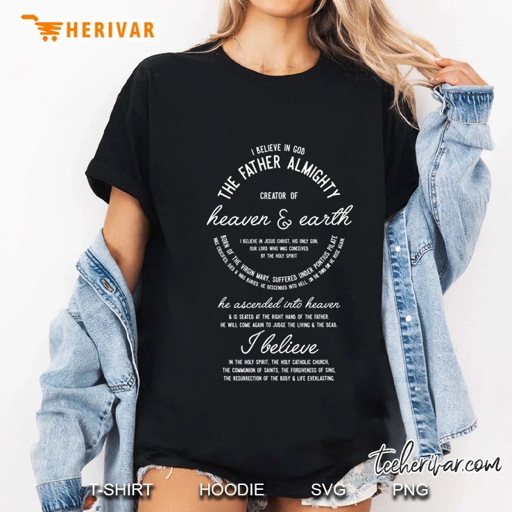 Apostles Creed Prayer Catholic Traditional Gift Ladies Tee