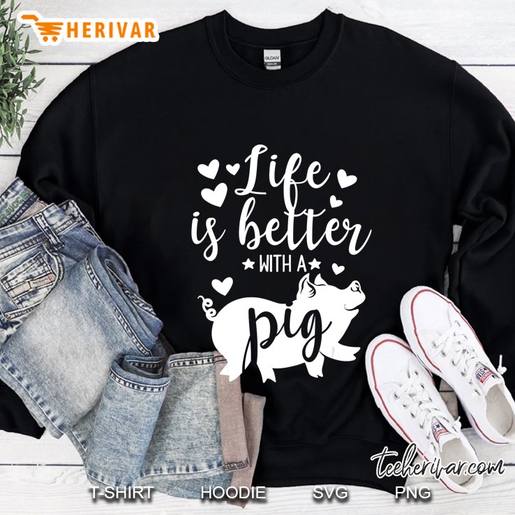 Farmer Gift Farm Animal Lover Pig Sweatshirt