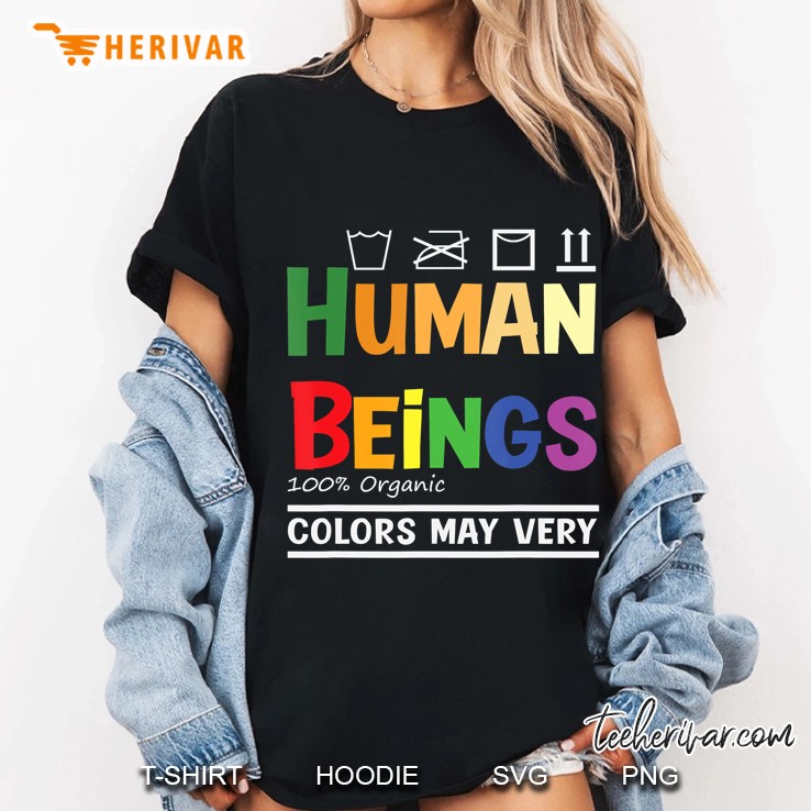 Human Beings Anti Racism Colors May Vary Mens Hoodie