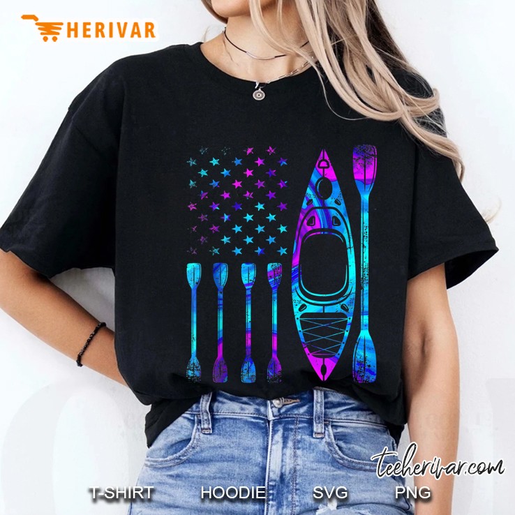 Kayak American Flagkayak Girl Loves American Too Tank Top Ladies Tee