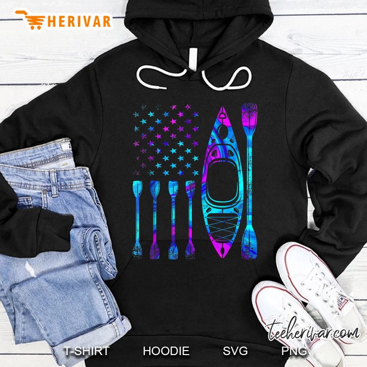 Kayak American Flagkayak Girl Loves American Too Tank Top Hoodie
