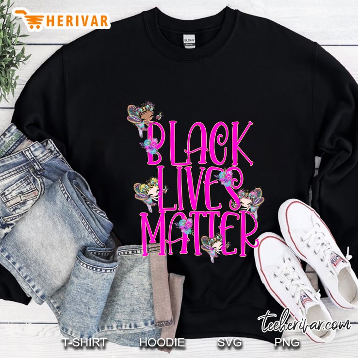 Kids Black Lives Matter Shirt Fairy Fairies Black Girl Blm Sweatshirt