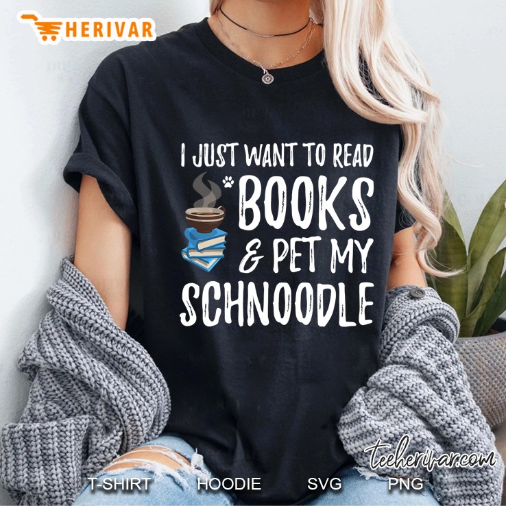 Schnoodle Avid Book Reader Funny Dog Mom Ladies Tee
