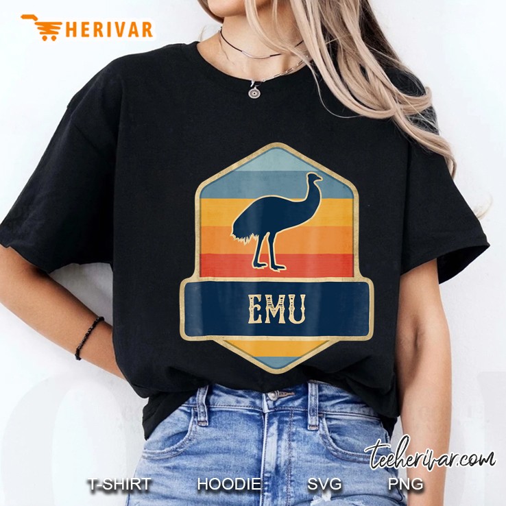 Vintage Style Emu Retro Emu Lover Hoodie