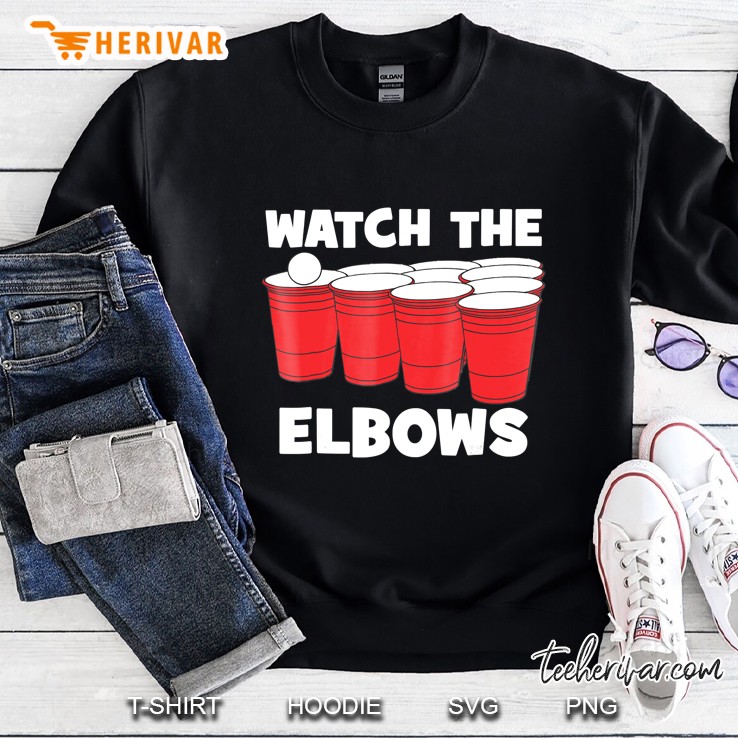 Watch The Elbows Beer Pong Mugs