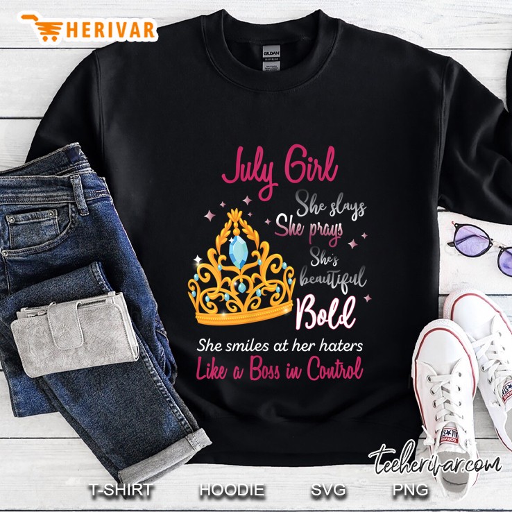 Womens Born In July Girl She Slays Pray Beautiful Bold Mugs