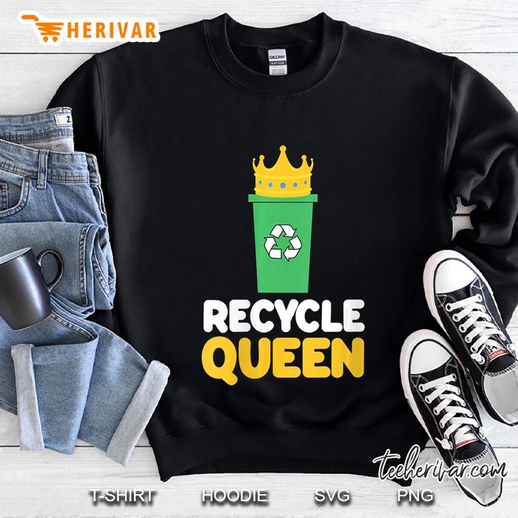 Womens Recycle Queen Environment Back To School Girls Sweatshirt