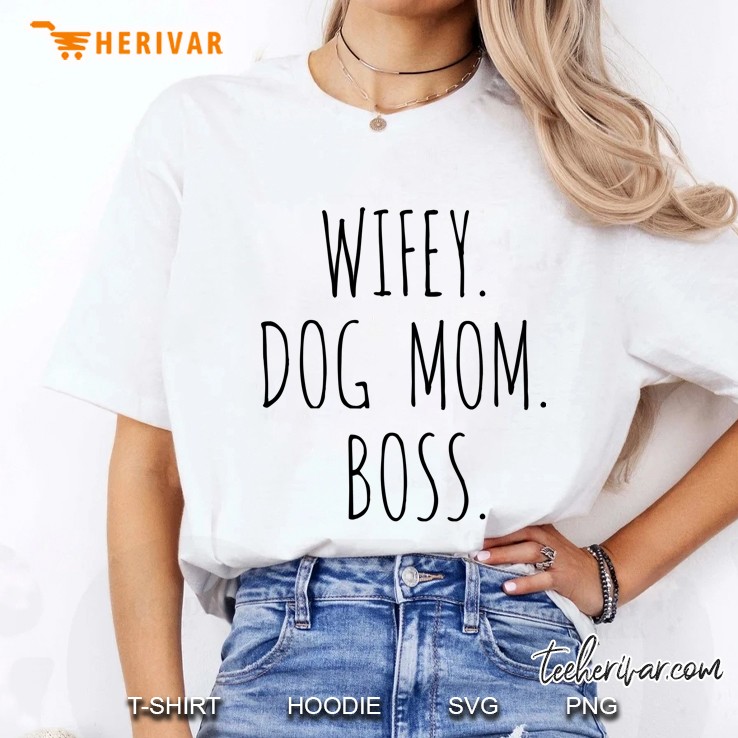 Classic Wifey Dog Mom Boss Newlywed Gift Ideas For Wives Ladies Tee