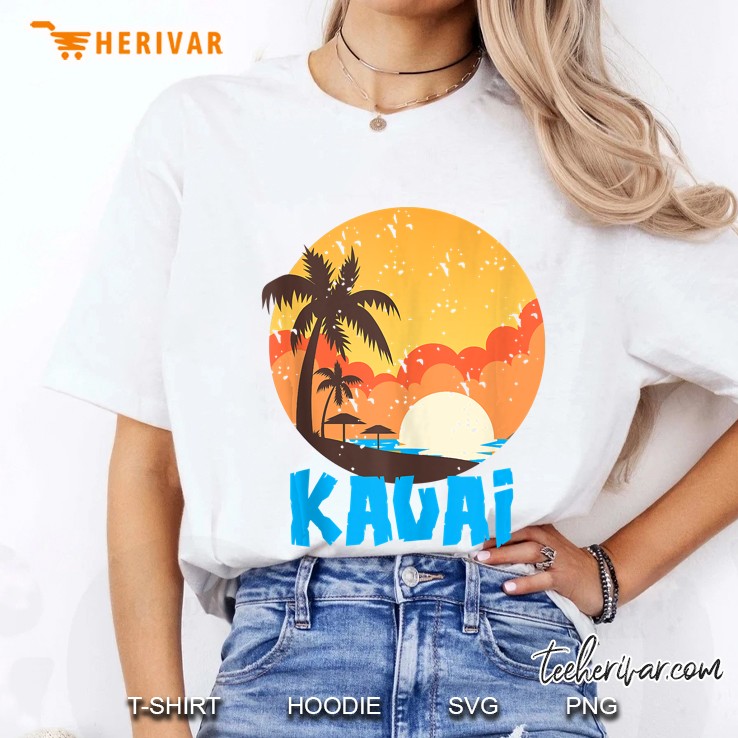 Kauai Art Vintage Stylish Island Of Kauai Art Gift Ladies Tee