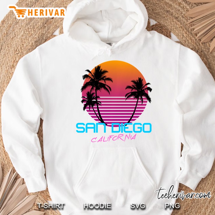 San Diego California Retro 80S Hoodie