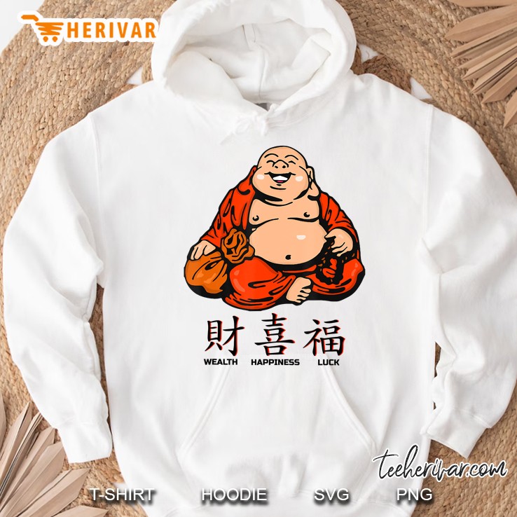 The Laughing Fat Buddha Wealth Happiness Luck Graphic Hoodie
