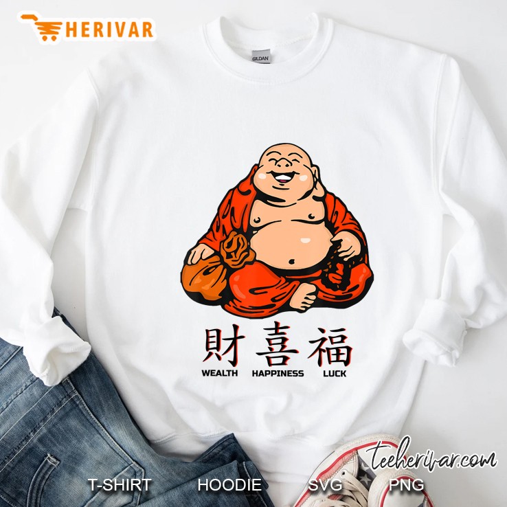 The Laughing Fat Buddha Wealth Happiness Luck Graphic Sweatshirt