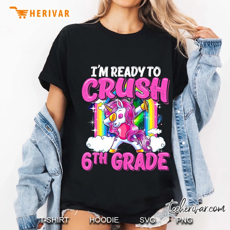 6Th Grade Dabbing Unicorn Back To School Girls Hoodie