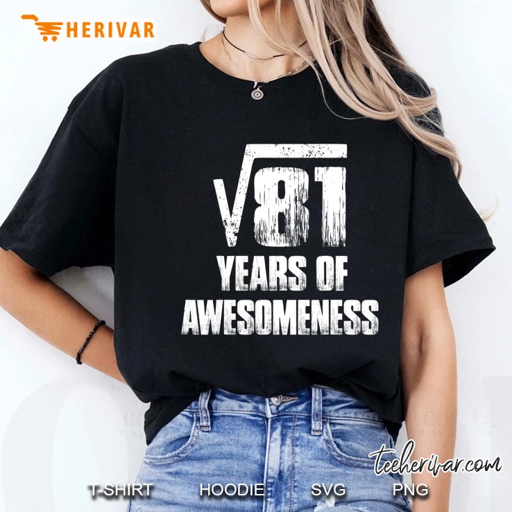 9Th Birthday Gift For Boy & Kid Age 9, Square Root Of 81 Ver2 Ladies Tee