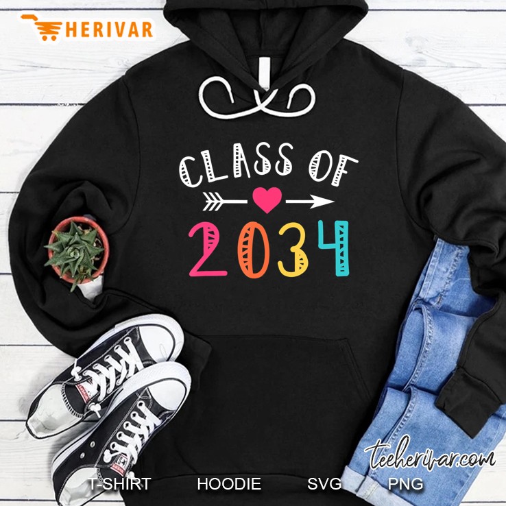 Class Of 2034 Shirt Pre-K Graduate Preschool Graduation Hoodie