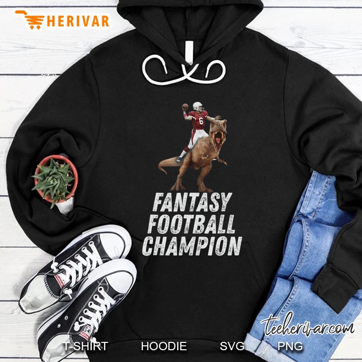 Fantasy Football Champion Funny Riding T-Rex Tee Mugs