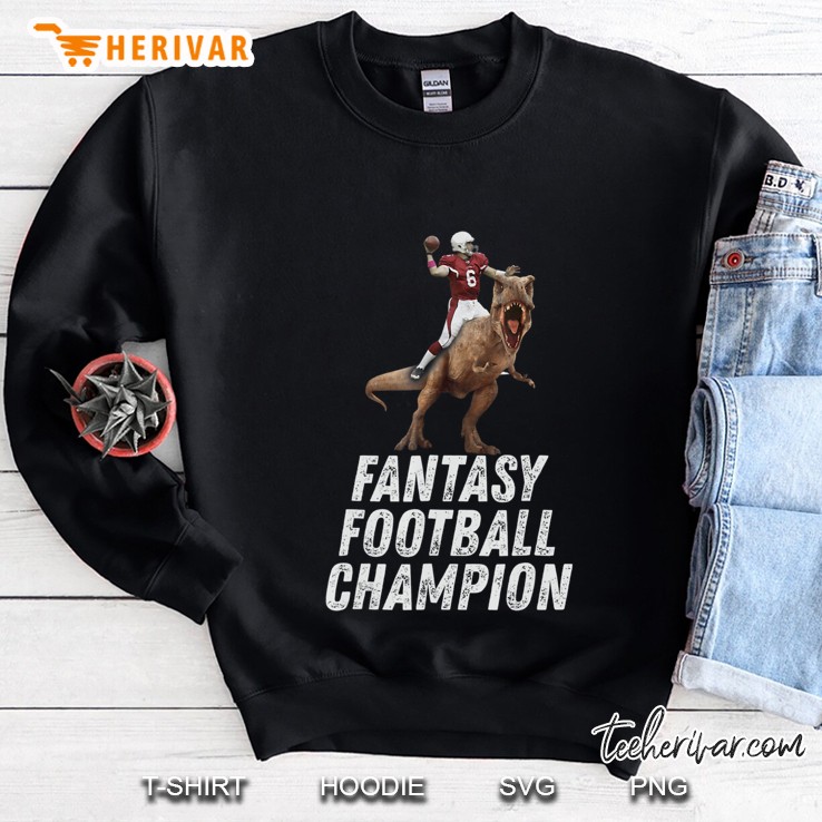 Fantasy Football Champion Funny Riding T-Rex Tee Mugs