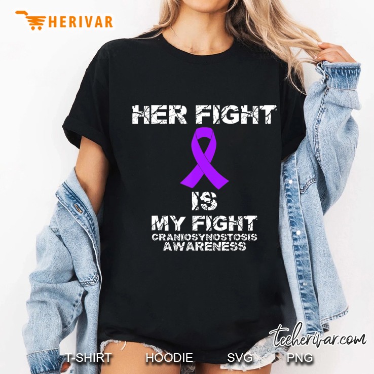 Her Fight Is My Fight Craniosynostosis Awareness Tee Shirt Ladies Tee