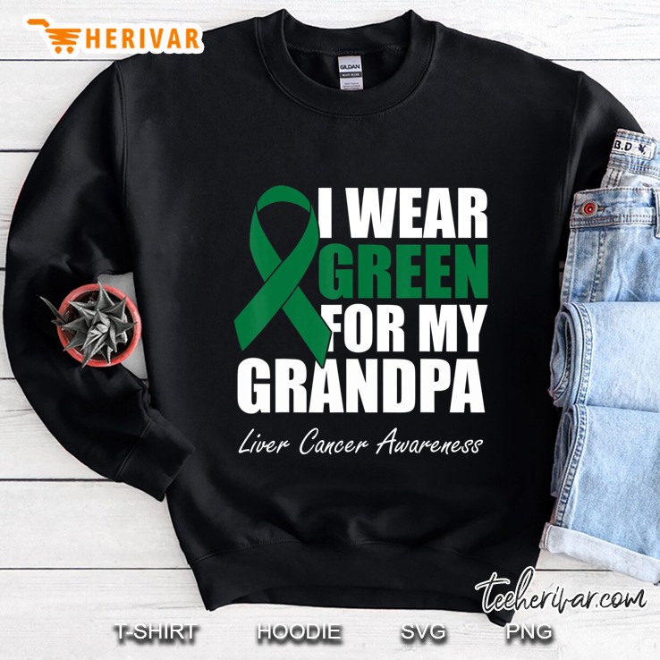 I Wear Green For My Grandpa Liver Cancer Awareness Mugs