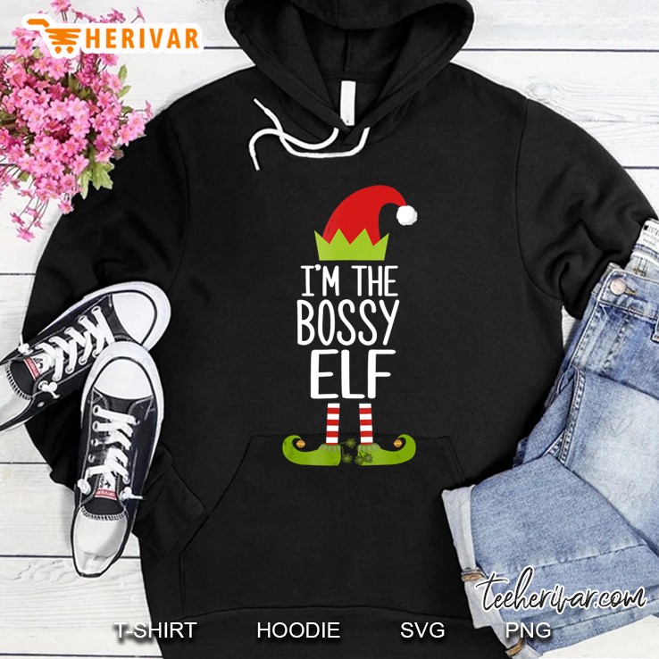 I'm The Bossy Elf Shirt Christmas Family Elf Costume Shirts Mugs