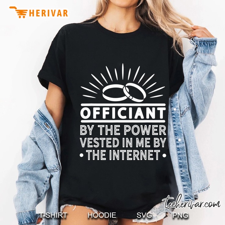 Internet Officiant Funny Ordained Minister Wedding Party Ladies Tee