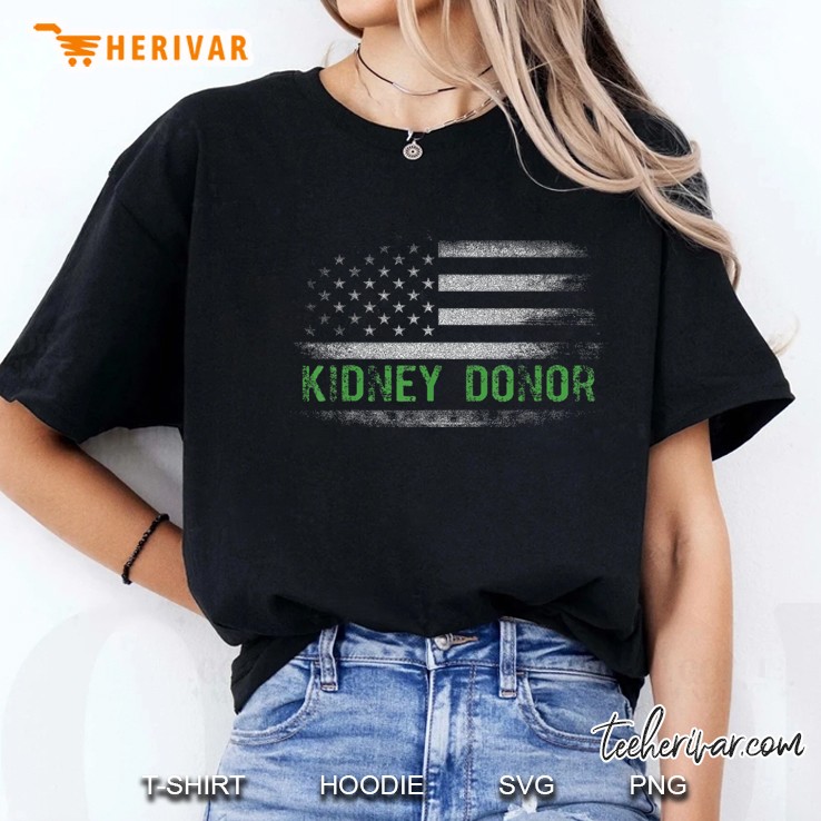 Kidney Transplant Donor Usa Flag Surgery Recovery Gifts Hoodie