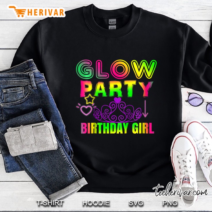 Kids Glow Party Birthday Girl Shirt Outfit Idea For Little Girls Sweatshirt