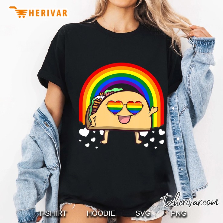 Lgbt Taco Gay Pride Rainbow Lgbtq Cute Gift Mexican Food Ladies Tee